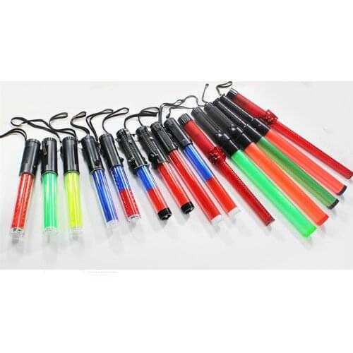 Outdoor Safety LED Traffic baton Safety Signal Warning Flashing Whistle Wand Baton by hand Police ref baton 26/29/36CM Night