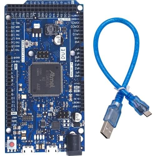 New DUE R3 Board SAM3X8E 32-bit ARM Cortex-M3 / Mega2560 R3 Duemilanove 2013 For Arduino Due Board With Cable
