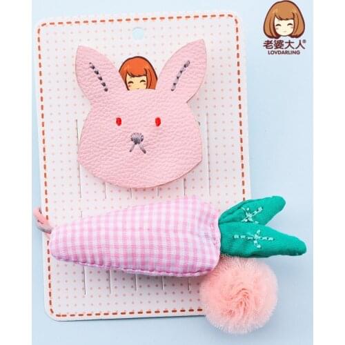 New Fresh Korean Style Rabbit Radish Multi-Color Childrens Hair Band Elastic Band Hair Accessories Headdress