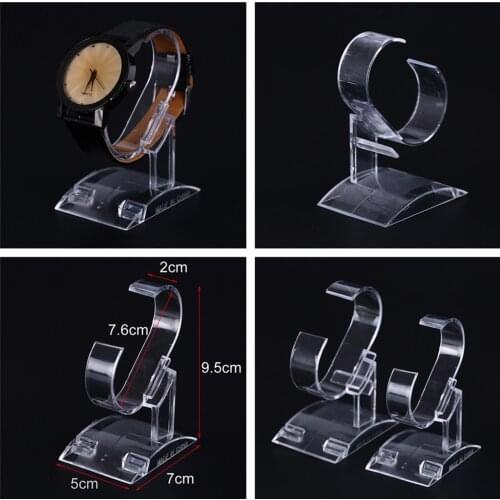 Jewelry Organizer Stand Clear Acrylic Watch Bracelet Bangle Showing Display Holder Stand Rack Station Jewelry Hard Display