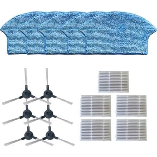 Vacuum Cleaner Replacement Kit for Midea VCR15 VCR16 MR04 Robot Vacuum Cleaner Parts Side Brush Hepa Filter Mop Cloth