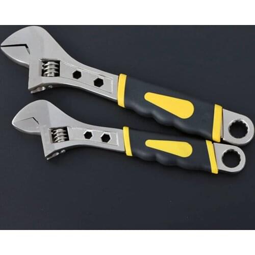 Adjustable Wrench Stainless Steel Universal Spanner Mini Nut Key Snap Grip Wrench Repair Hand Tools