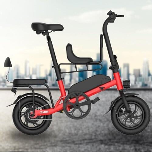 Parent Child Electric Car Duty Vehicle Womens Mini Portable Help Walking Aluminum Alloy Shuttle Battery Folding Lithium Scooter