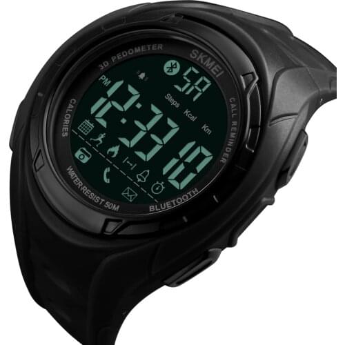 NEW Fashion Smart Men Watch Pedometer Bluetooth reloj hombre Waterproof Men Digital Wristwatch LCD Electronic Clock SKMEI zk30