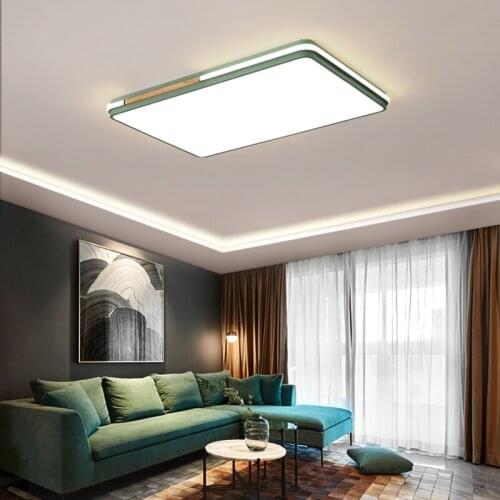 New Modern Rectangle LED Ceiling Lights for Living Room Bedroom Study Room Indoor Lighting Home Star Dimmable Mounted 110V 220V