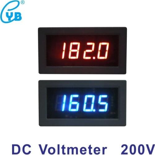 LED Digital Voltmeter DC 200V Voltage Panel Meter Volt Gauge Voltage Monitor Power Supply DC 5V 12V 24V 0.56'' LED Red Blue