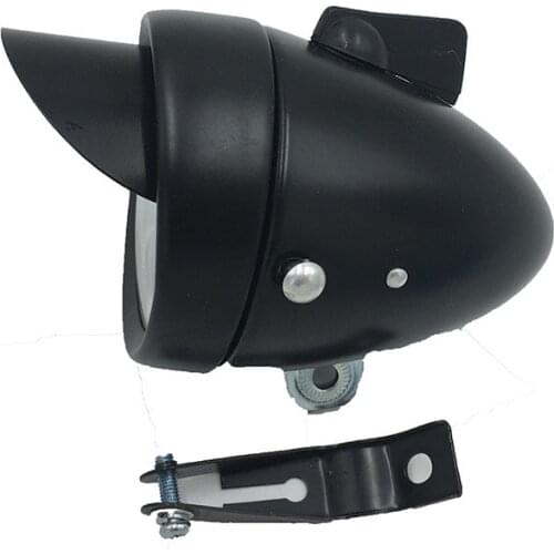 Bicycle Headlight Sun Visor Retro ATV High Lumen Long Distance Metal Black 1LED Equipment Riding