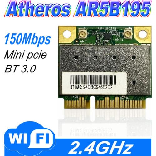 Atheros AR5B195 Wireless Bluetooth Half PCI-E card wifi 150Mbps Bluetooth 3.0 WWAN