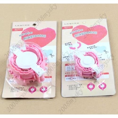 Y1UU 2X Size L+S Heart Shape Pom Pom Maker Baby Fluff Ball Weaver Knitting Craft Tool