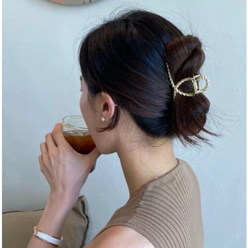 New Fashion Women Hair Claws Hair Crab Clamp Hairgrip Matte Metal Hair Clip Claw Hairdressing Tool Hair Accessories For Women