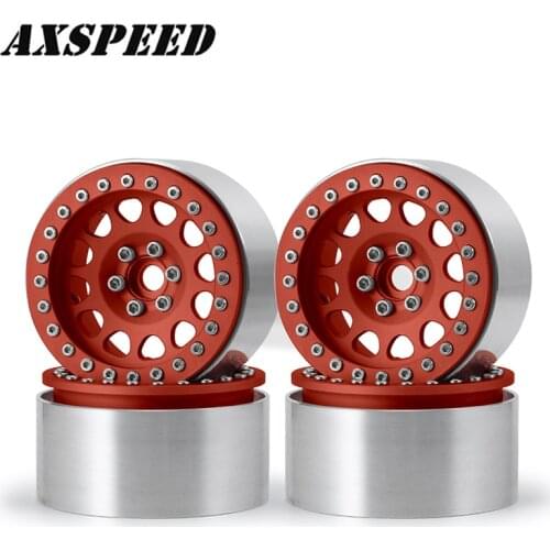 1/2/4PCS 1.9" RC Model Beadlock Wheel Rims Alloy Metal Wheel Hubs for 1:10 RC SCX10 TRX4 CC01 F350 D90 90034 Parts