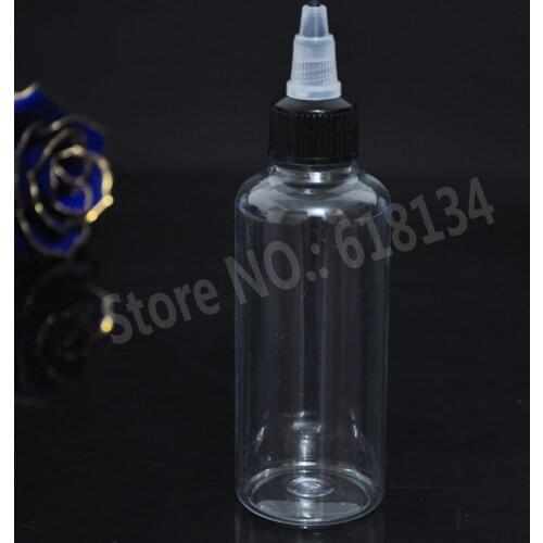 2000pcs 100ml liquid PET twist cap bottles clear empty dropper bottle with twist cap