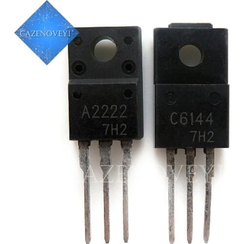 2pcs/lot 2SA2222 2SC6144 TO220F 1pcs A2222 + 1pcs C6144 TO220 In Stock