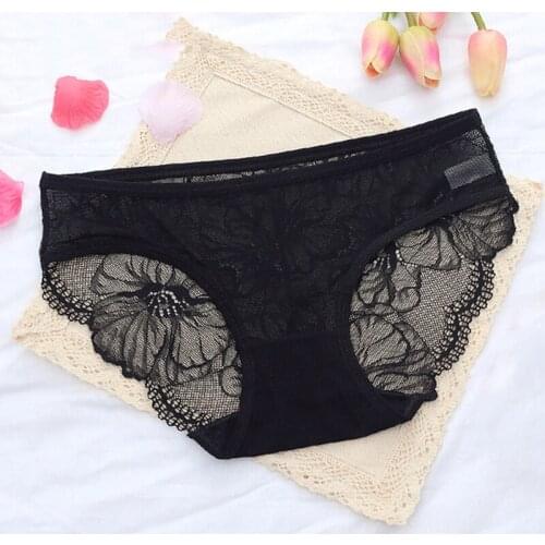 Sexy Underwear Women Transparent Lace Panties Briefs Thongs Lingerie Knickers Intimates Sheer G-string Tanga