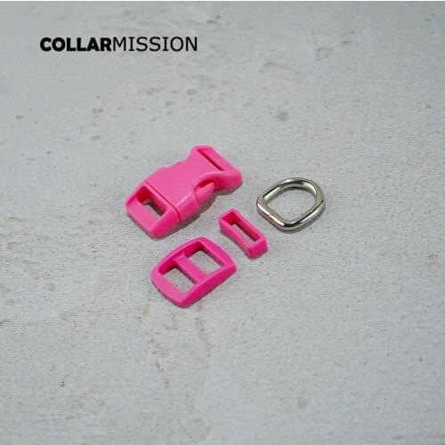 50pcs/lot(plastic buckle+Tri-Glid+square keeper+D ring) DIY dog collar 15mm webbing sewing quality accessory premium 17 kinds