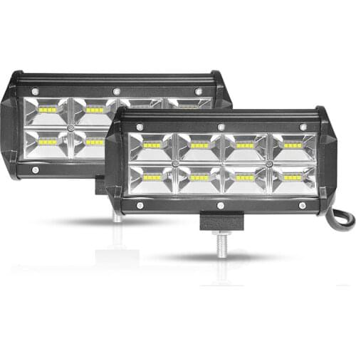 DERI 7 inch wide flood beam led work light led light bar for Driving Offroad Boat Car Tractor Truck 4x4 SUV 12V 24V barra led