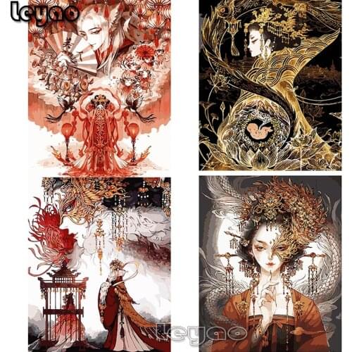 Full Square Round Drill DIY Diamond Women 5D Embroidery Heaven Officials blessing Mosaic Wall Artwork Home Decor Handmade Gift