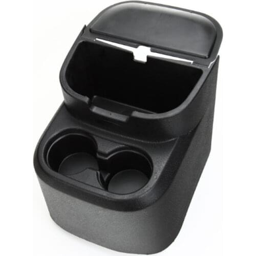 BBQ@FUKA Black Rear Water Cup Holder Organizer Storage Box Interior Car Multifunction Accessories For Jeep Wrangler 2011-2016