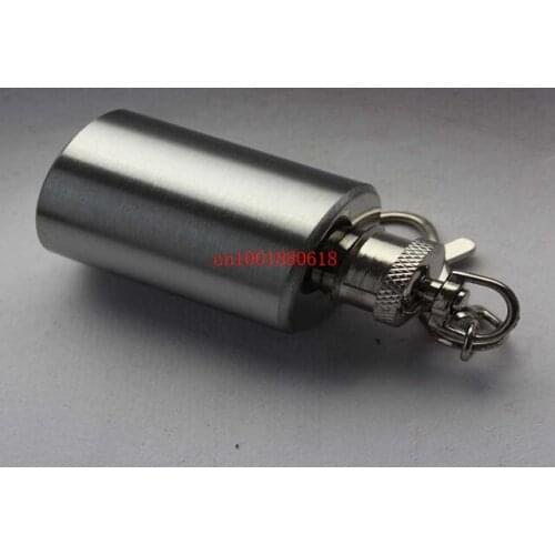 Free Shipping cylinder-shaped Lead-free Round style 1oz stainless steel mini hip flask Empty bottle 100pcs/lot