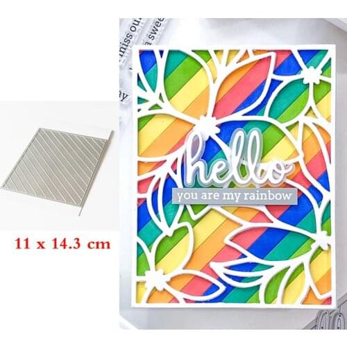Color Block Diagonal Stripes Cutting Dies Metal Stencils for DIY Scrapbooking Paper Craft Decoration Handmade Embossing Newest