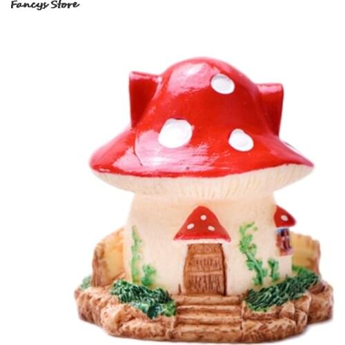 Mushroom Resin House Dwarfs House Forest Princesss House Garden Bonsai Decoration Ornaments Cute Bonsai Desk Decor Stuff New