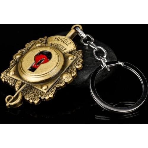 Fantasy Movie Jewelry Fantastic Beasts and Where to Find Them Pendants Key Ring Key Chain for Man Women Accessories