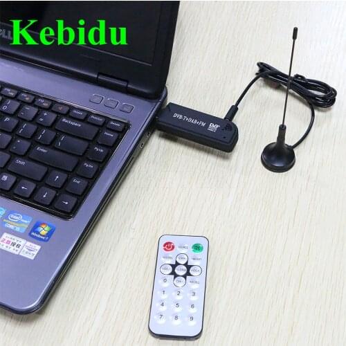 Kebidu Newest USB Digital TV Signal Receiver Decoding Antenna V FM+DAB DVB-T RTL2832U+FC0012 Support SDR Tuner Receiver
