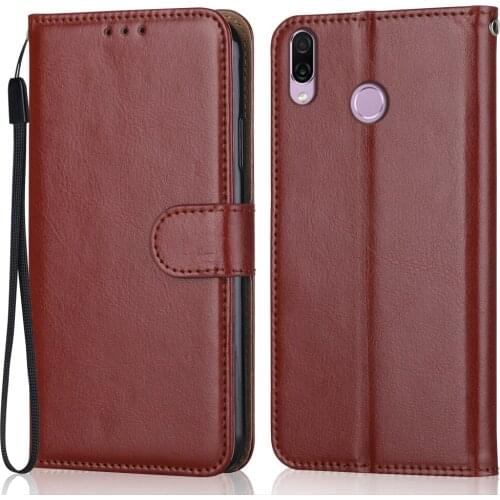 Folio Luxury Leather Case for On Huawei P Smart+ Wallet Stand Flip Case Phone Bag