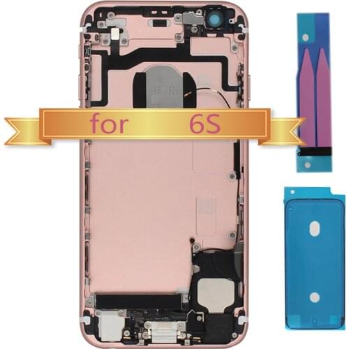 Metal Battery Case for iPhone 6S Rear back chassis housing IMEI +Adhesive