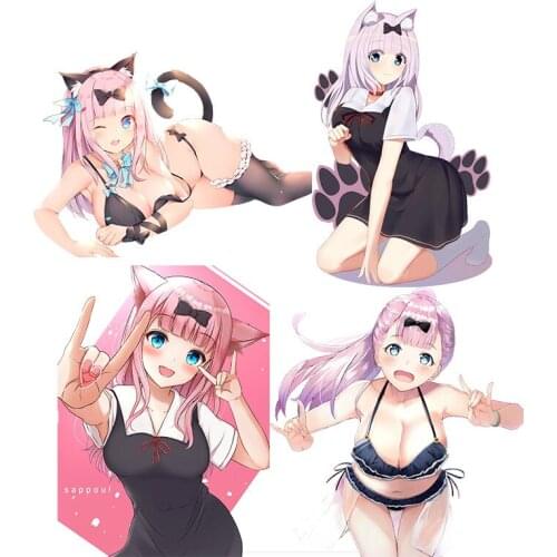 Personality Cat Anime Girl Kaguya Sama Wa Kokurasetai Tensai Tachi No Renai Zunousen for Opel Sticker Sexy Girl Car Stickers PVC