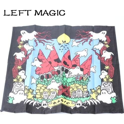 Jump Ghost Handkerchief Stage Magic Tricks Haunted Hanky(Colorful) Close Up Magic Props Street Comedy Mentalism Gimmick