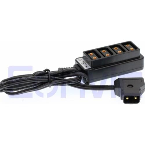 Splitter D-Tap P-tap 1 Male to 4 Female Power Adapter, Anton V-mount Battery