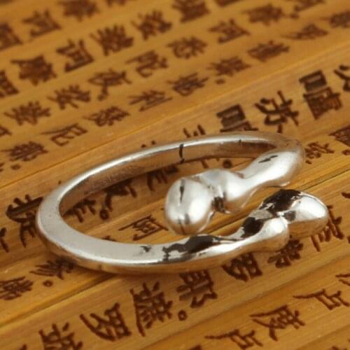 Hot Sale New Fashion Unique Design Horseshoe Opening Adjustable Couple Rings Creative Jewelry Simple Wild Birthday Gift