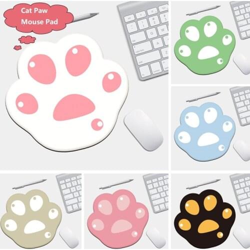 Mouse Rubber Pad Cute Cat Paw Pattern Anti-Slip Mice Comfortable Mat for Laptop PC Computer Pad Game Mousepad