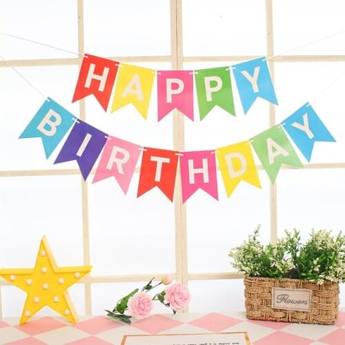 Happy Birthday Banner Happy Anniversary Banner Birthday Party Decorations Kids Colourful Brick Theme Party Home Crafts Supplies
