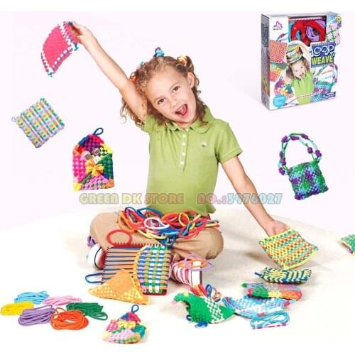 DIY craft kit knitting kit weaving loom loops weaving loom Toys for girls Creative Gifts Beads Toys DIY TOYS