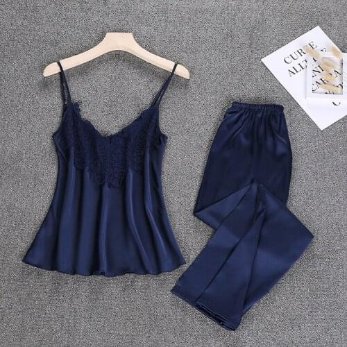 Sexy Summer Womens 2PC Robe Bath Gown Strap Top Long Pants Pajamas Sets Sleepwear Lady Home Wear Nightgown Suit Sleepshirts M-XL