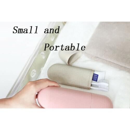 US Travel Toothbrush Toothpaste Holder Case Wheat Straw Storage Cover Organizer