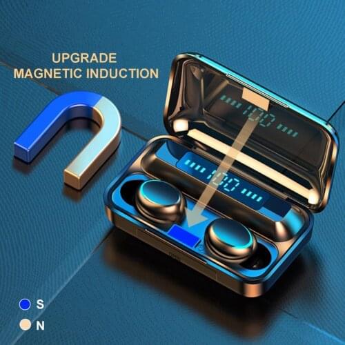 TWS Bluetooth 5.0 Earphones 2200mAh Charging Box Wireless Headphone Stereo Sports Waterproof Earbuds Headsets With Microphone