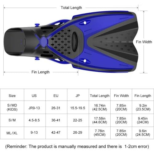 Tempered glass food grade silicone diving goggles Full dry snorkel Adjustable fins