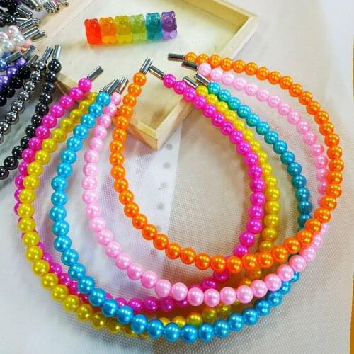 Women Elegant Full Pearls Simple Hairbands Sweet Headband Hair Hoops Holder Ornament Head Band Lady Fashion Hair