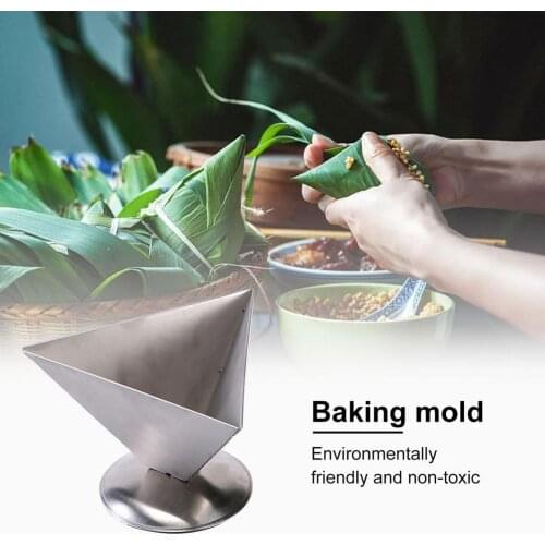 1pc Sticky Rice Dumpling Mold Dumpling Mould Stainless Steel DIY Traditional Rice-pudding Baking Triangular Mould Dropshipping
