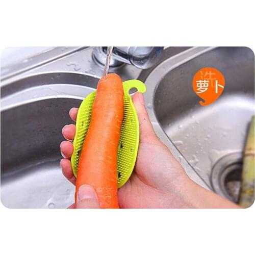 1PC Multi-functional Fruit Vegetable Brush Kitchen Tools Easy Cleaning Brush For Potato Kitchen Home Gadgets cooking tool KX 019