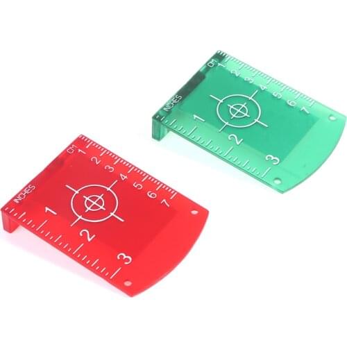 1PCS Inch/cm Laser Target Card Plate For Green/Red Laser Level 10cmx7cm Suitable For Line Lasers Reflective Magnetic Board