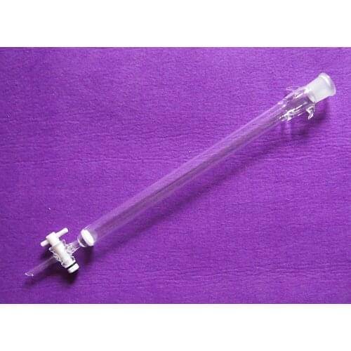 100ml,24/29,Glass Chromatography Column,OD 25mm,Body Effective Length is 300mm,With PTFE Stopcock