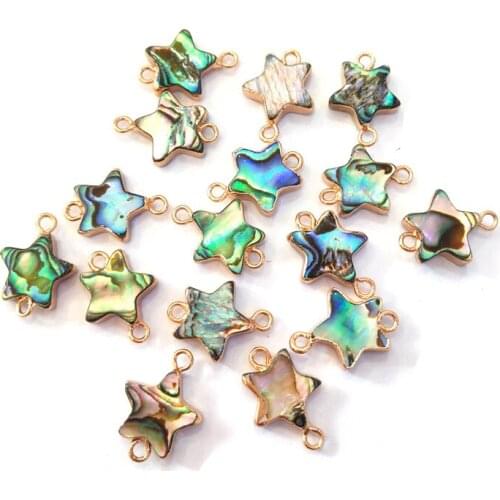2Pcs Shell-conch Connector For Jewelry Making Pentagram Shell DIY Necklace Bracelet Earring Handiwork Sewing Craft Accessory