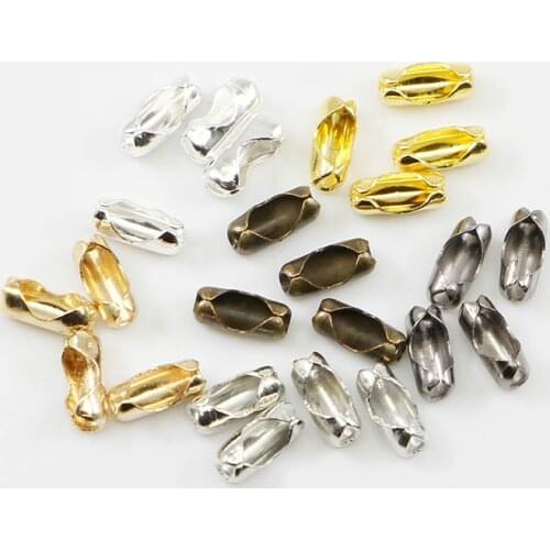 200Pcs Metal Ball Chain Connectors For DIY Basic Findings Accessories Supplies Handmade Clasp Connectors