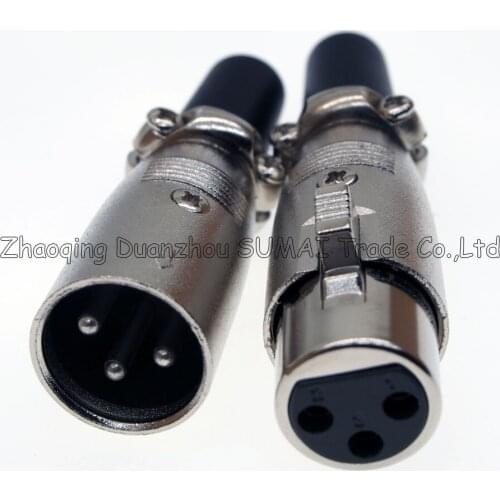 3Pin CANNON Audio MIC Connector XLR 3 Pin Male and female J3P XLR KTV Microphone plug,Japan type Lock screw