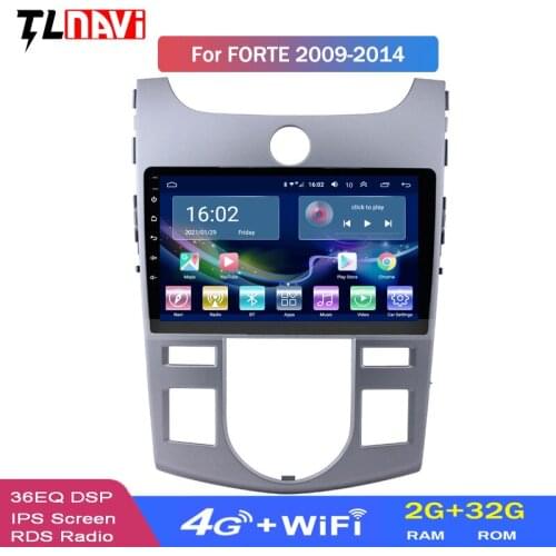 4G LTE 2G RAM 9 Inch Android 10 Car Dvd Gps Player for KIA Forte 2009-2014 Radio Video Navigation