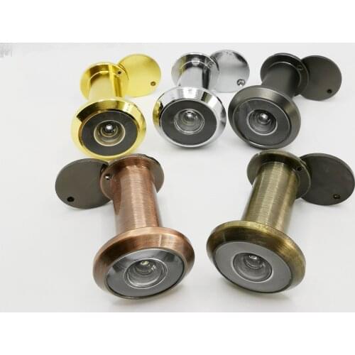 RONGYAO 5 Colors Zinc Alloy Door Viewer 200 Degree Wide Angle Peephole Security Hidden Door Adjustable Glass Lens and Extender